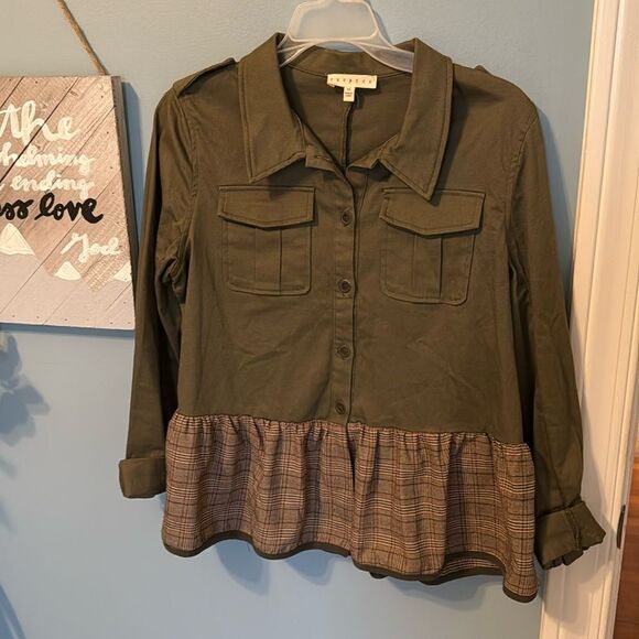 PROMESA Army Green Jacket - M - Like New - Picture 2 of 9